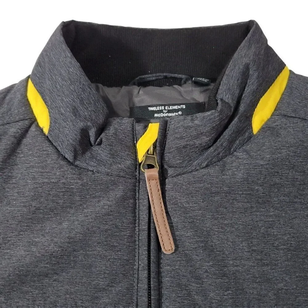 Timeless Elements‎ for McDonalds Puffer Vest Adult Small Employee Gray Full Zip